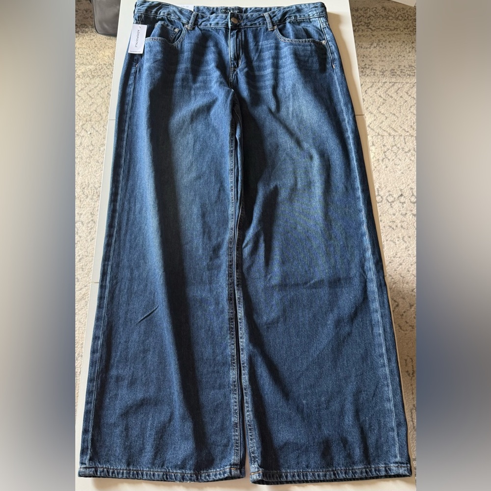 Aeropostale Size 14R Baggy Wide Leg Lightweight Luxe Jeans - Picture 2 of 7